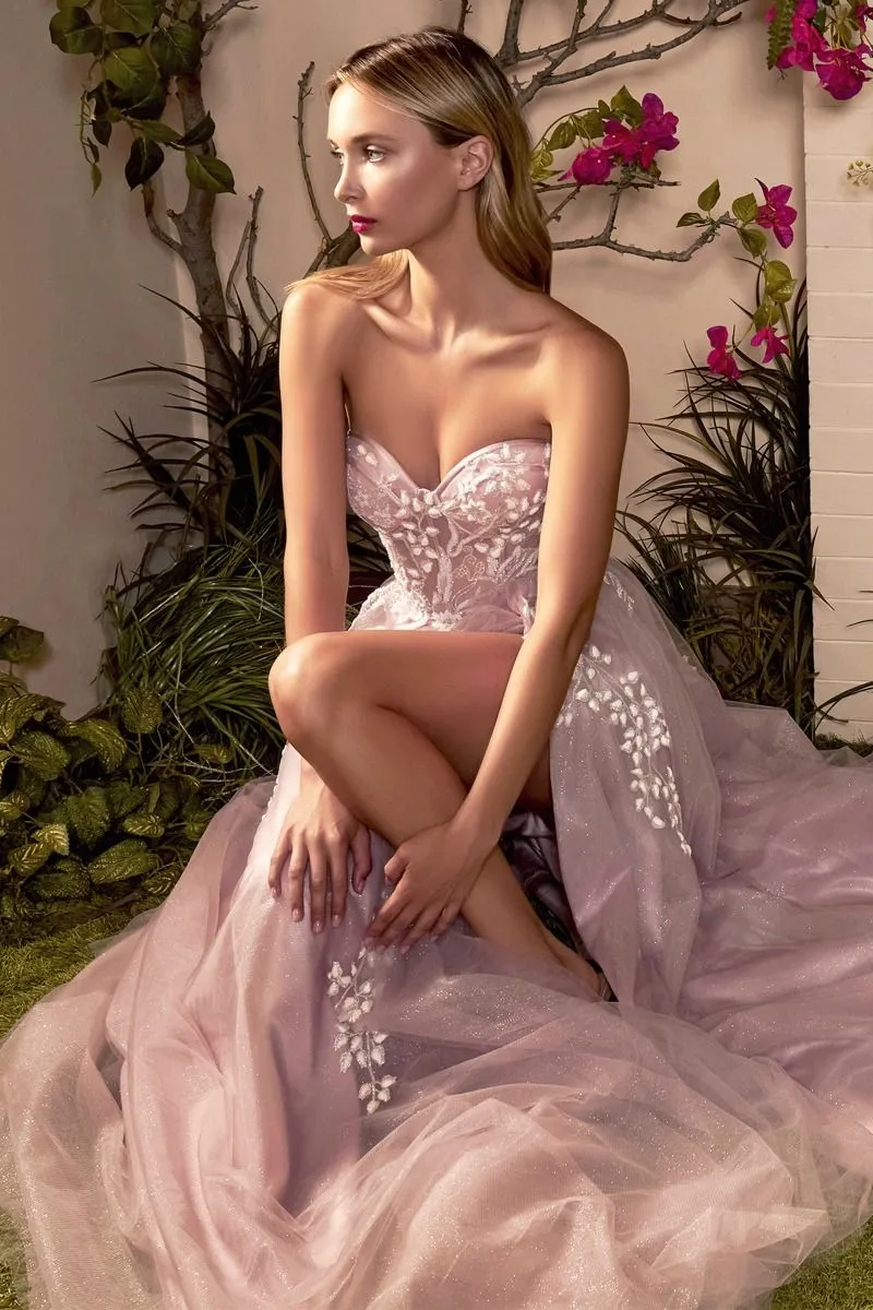 MINKA Lace Applique Bodice Tulle Prom & Formal Dress