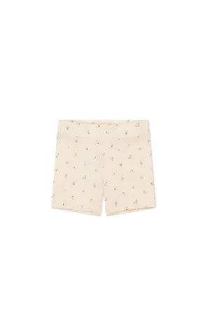 Organic Cotton Everyday Bike Short - Ditsy Berry Rose