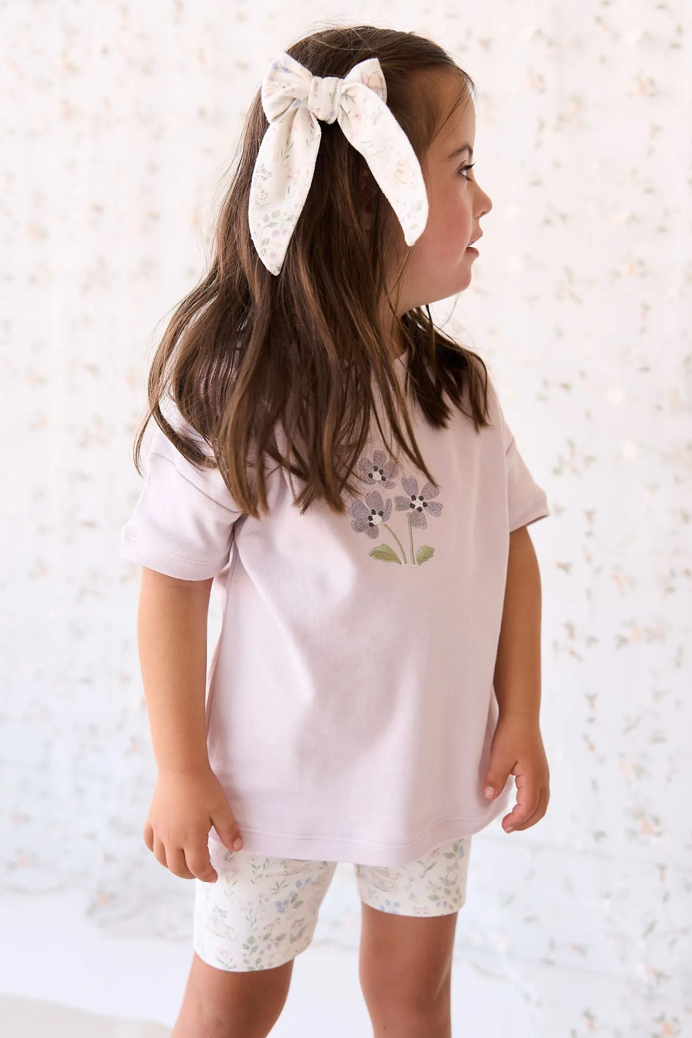 Organic Cotton Everyday Bike Short - Moons Garden Lavender