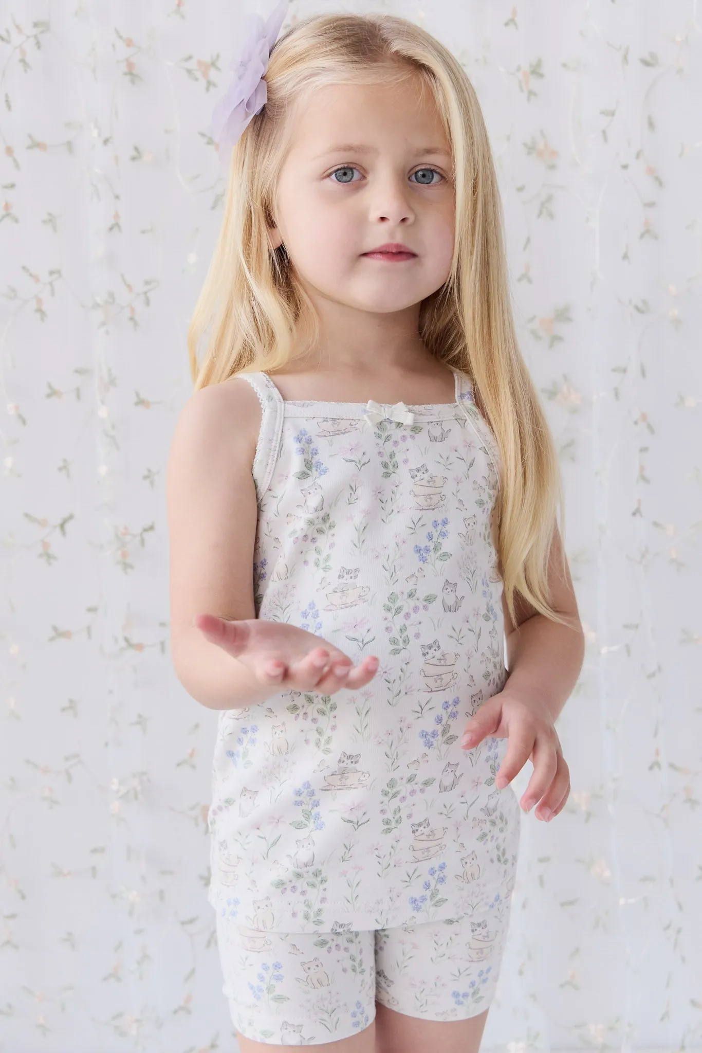 Organic Cotton Everyday Bike Short - Moons Garden Lavender