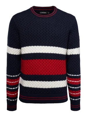 Orion Color Block Crew Neck / JL Navy