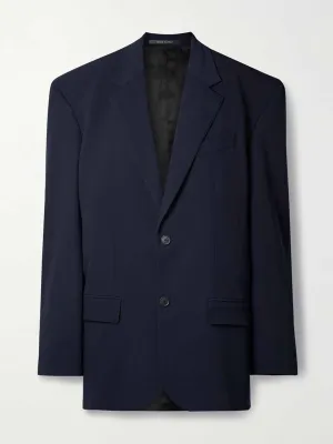 Oversized wool blend blazer