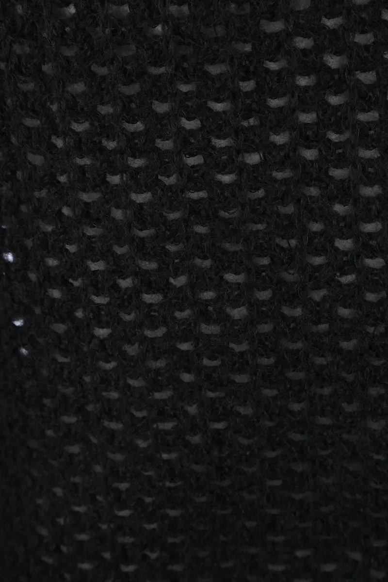 Perforated Mohair Wool Pullover
