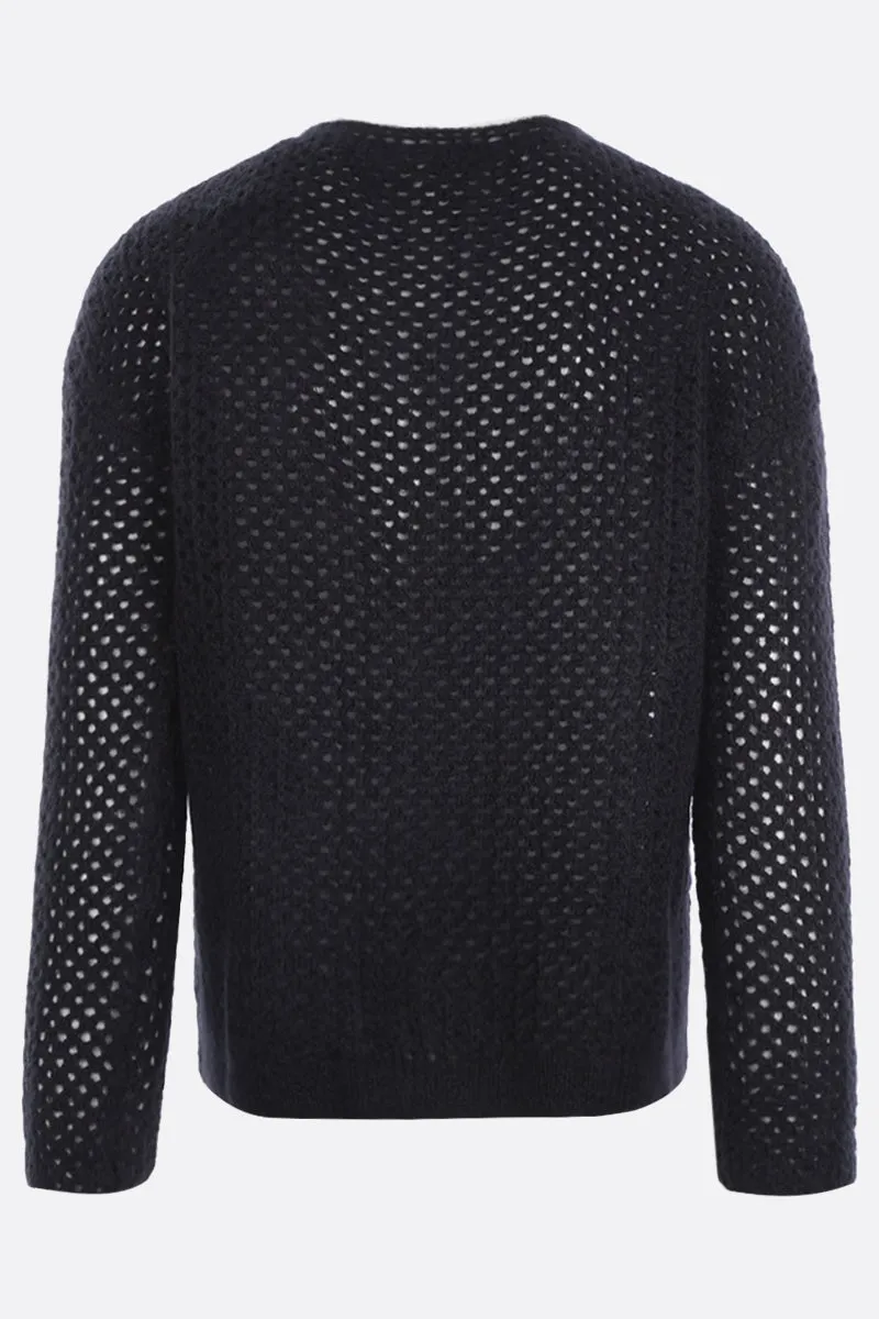 Perforated Mohair Wool Pullover