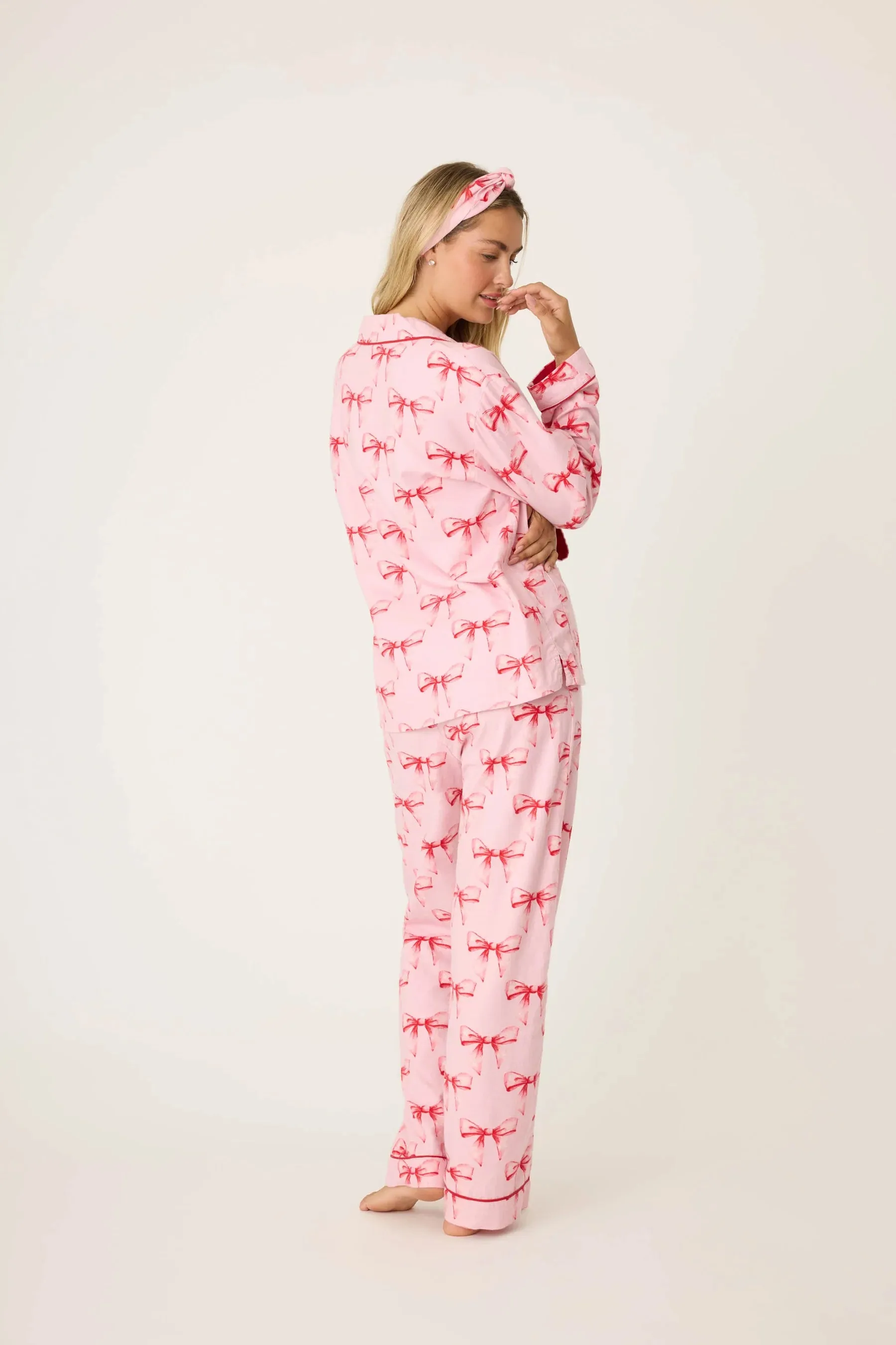 Ribbons and Bows Flannel Pajama Set
