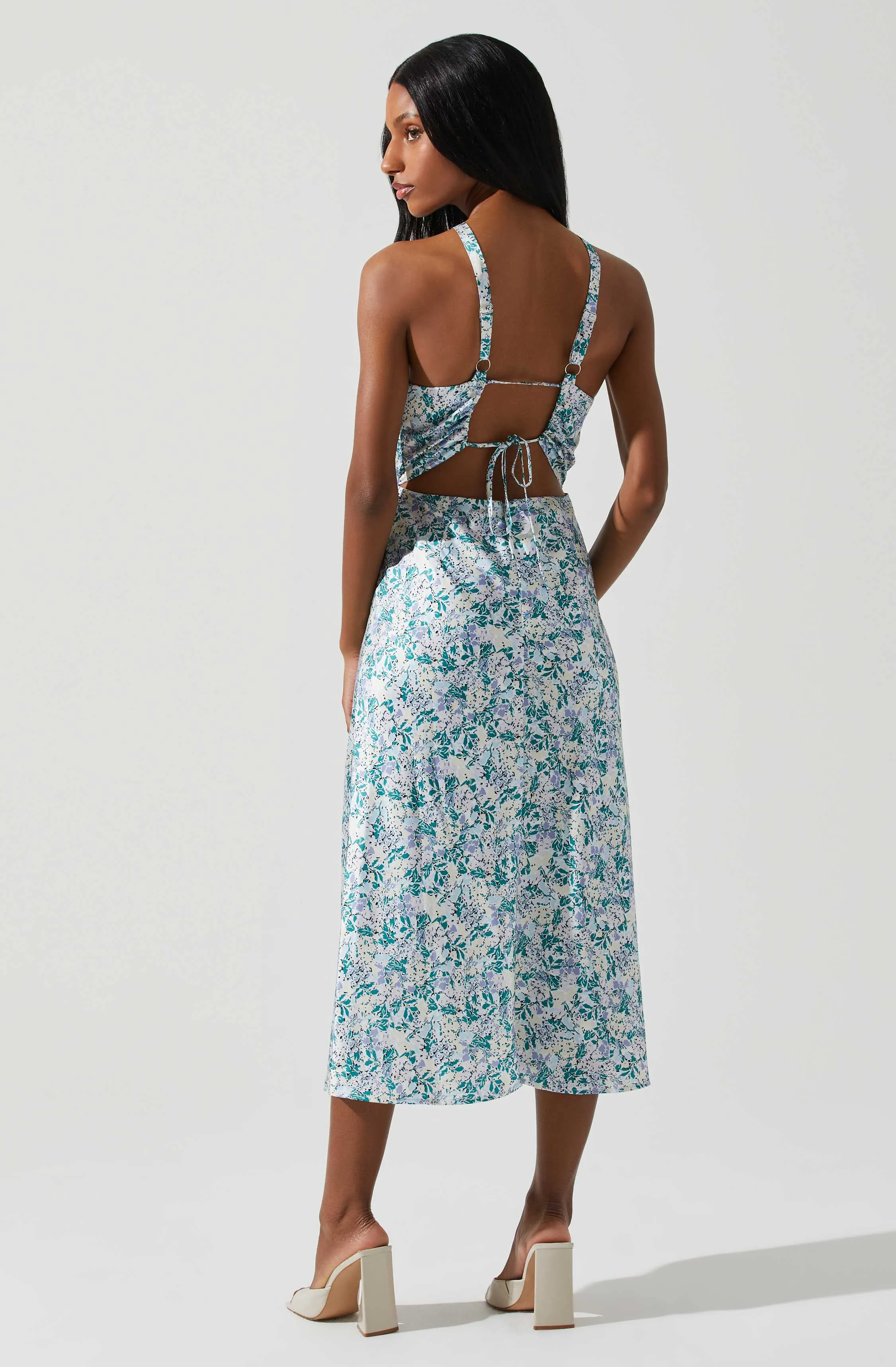 Sandrine Floral Halter Midi Dress