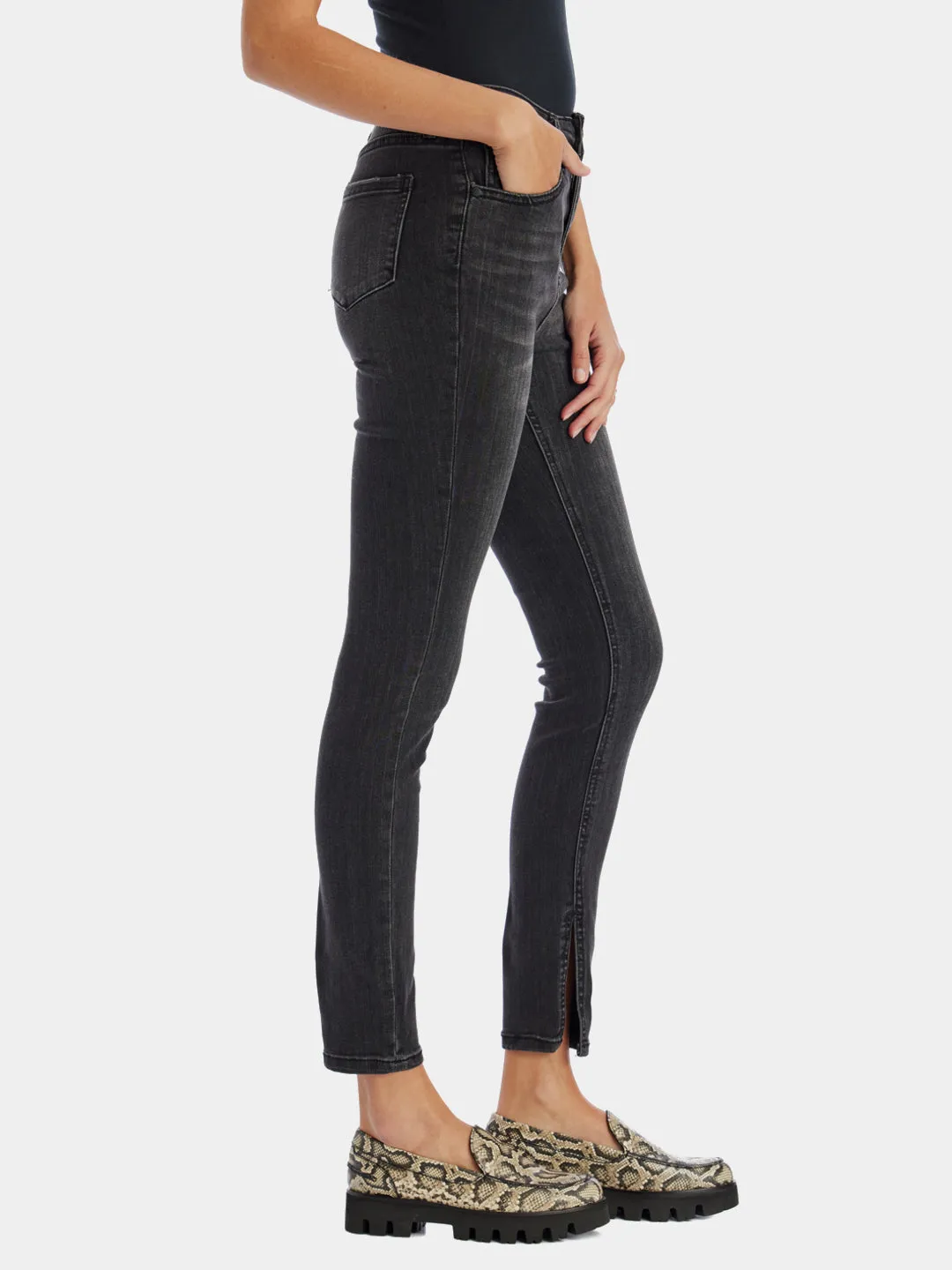 Skinny Ankle Slit Jeans