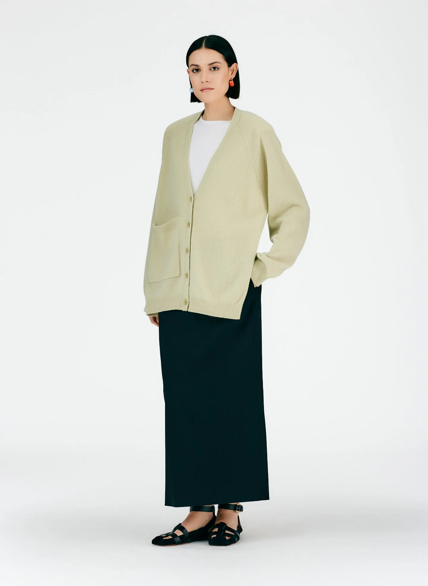 Soft Lambswool Half Cardigan