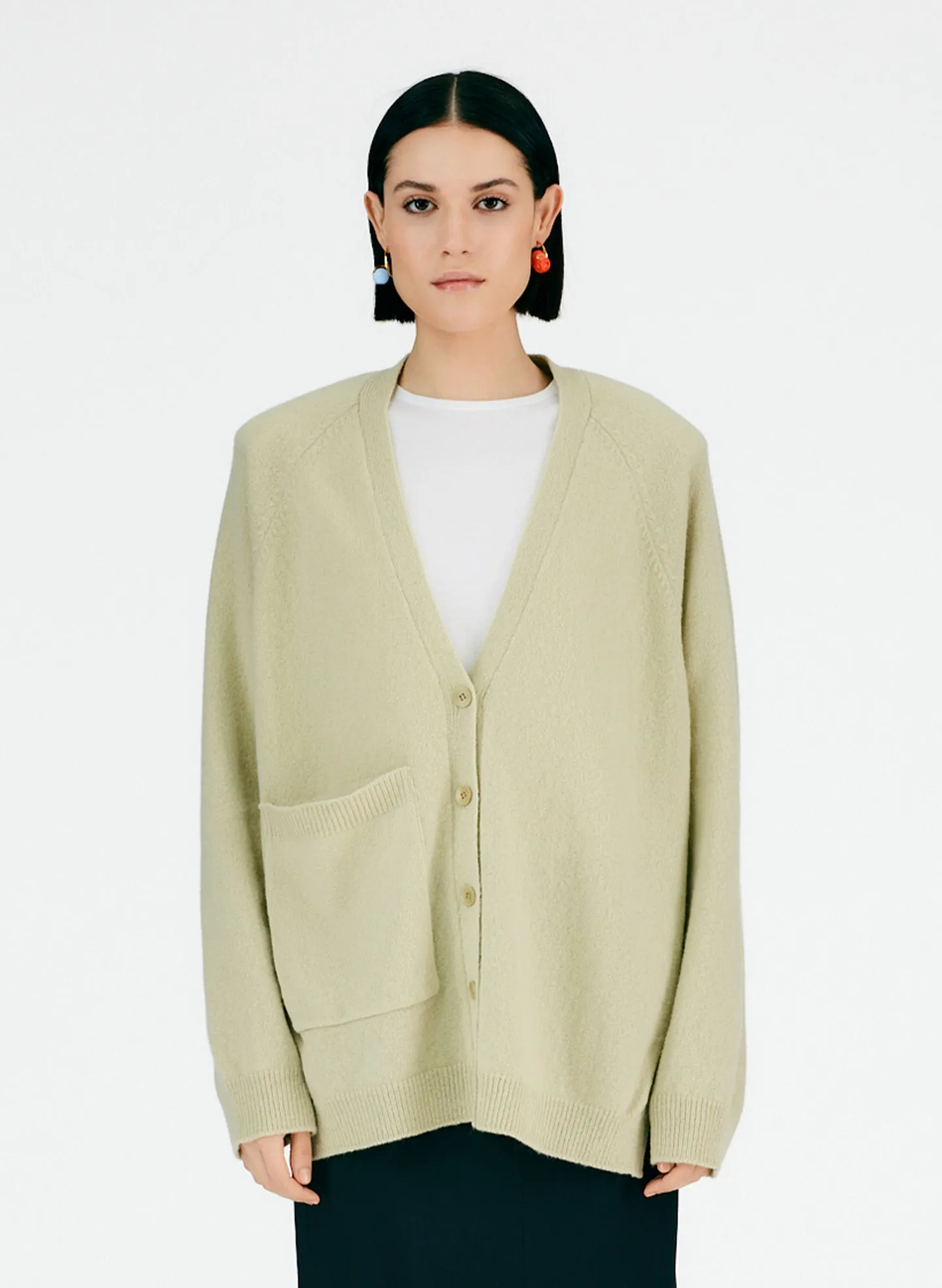 Soft Lambswool Half Cardigan