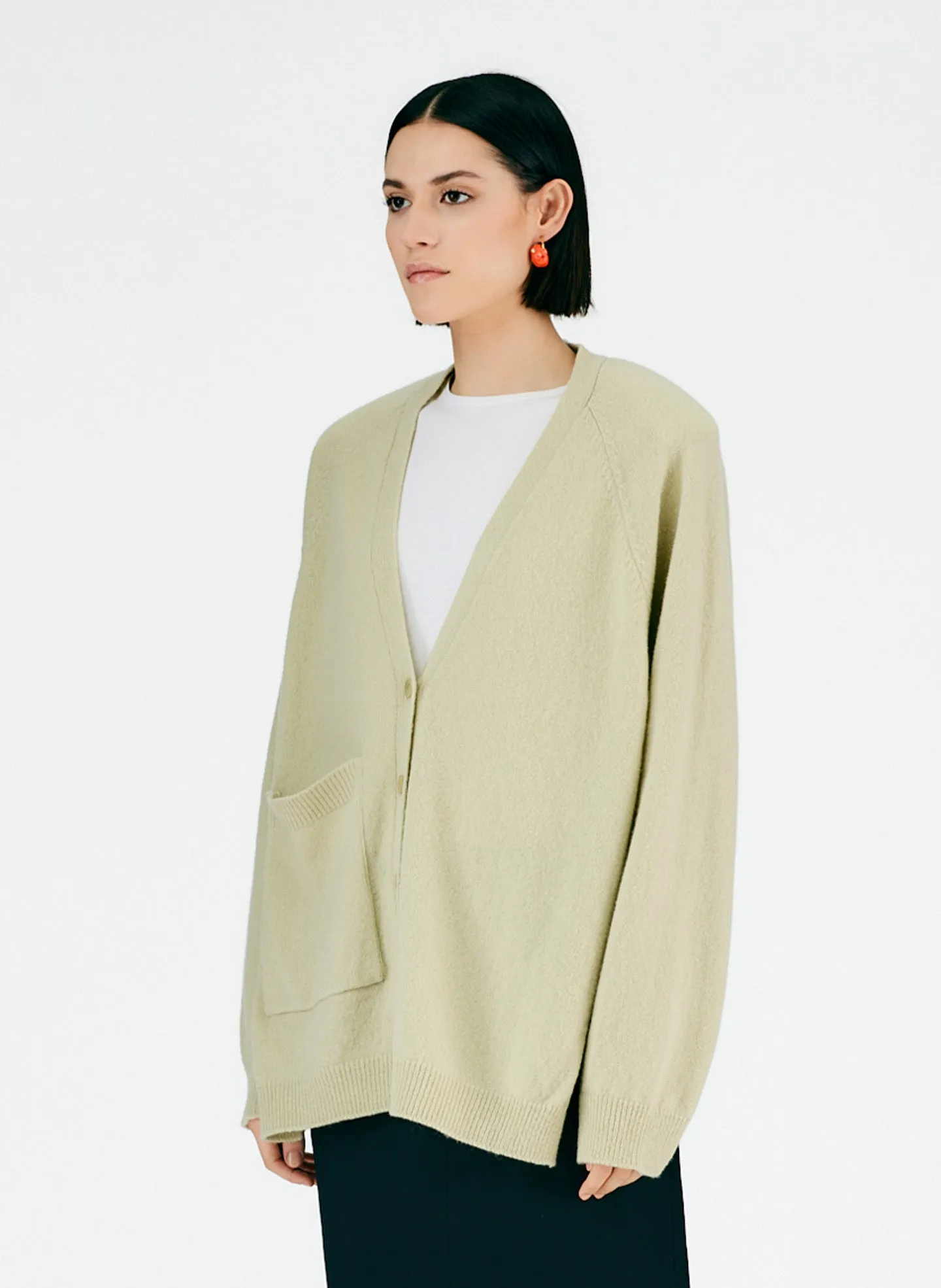 Soft Lambswool Half Cardigan