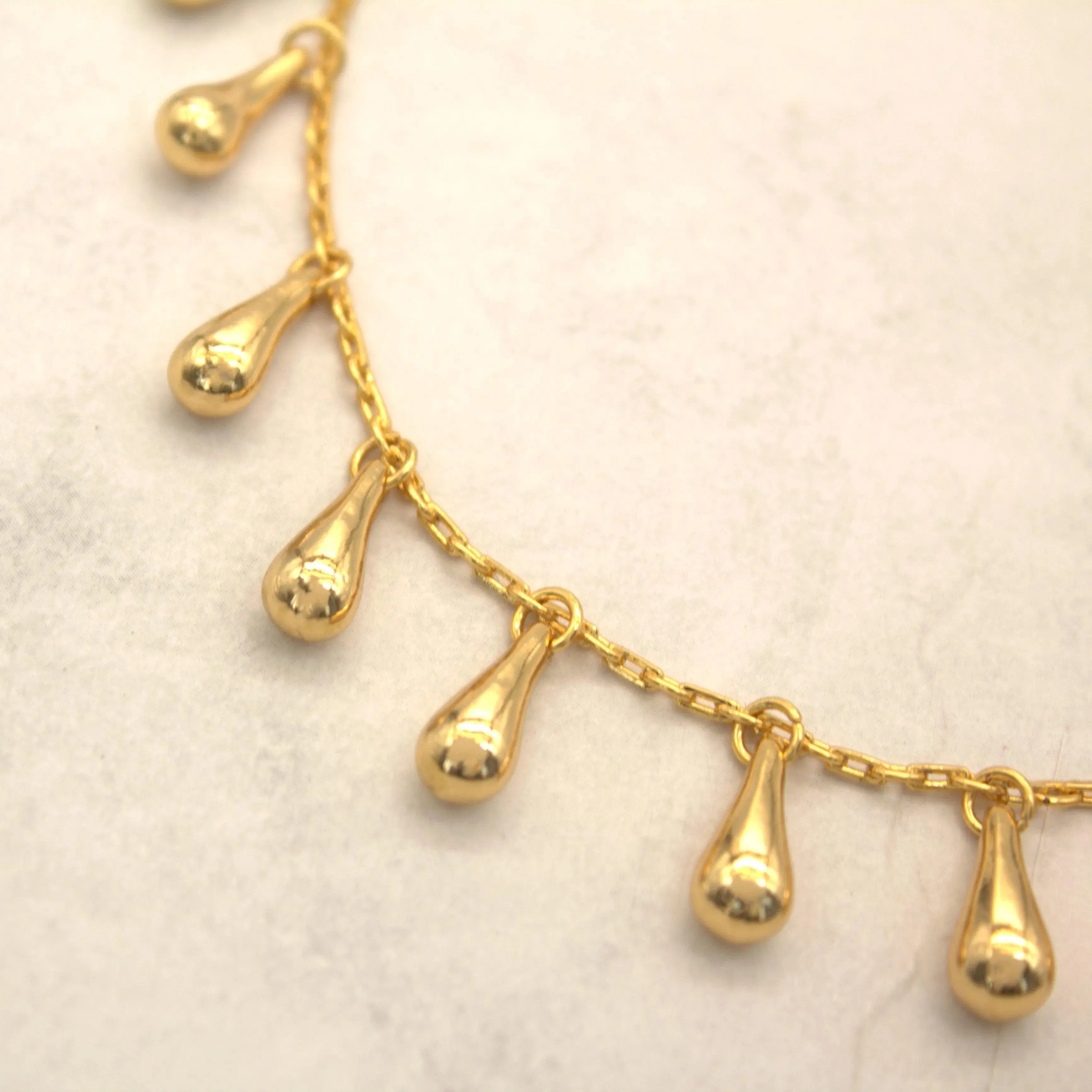 TFC Dew Drop Gold Plated Dainty Necklace