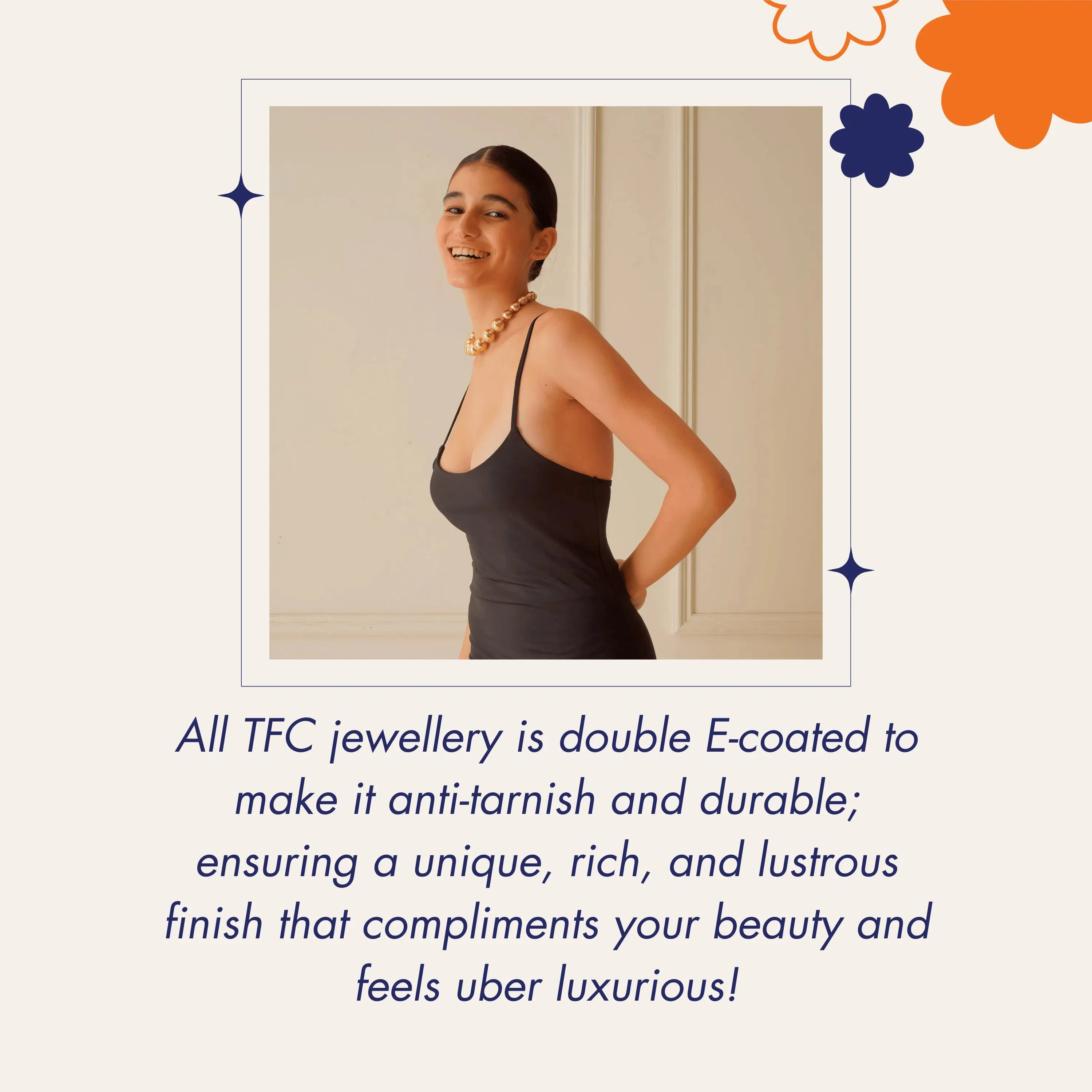 TFC Dew Drop Gold Plated Dainty Necklace
