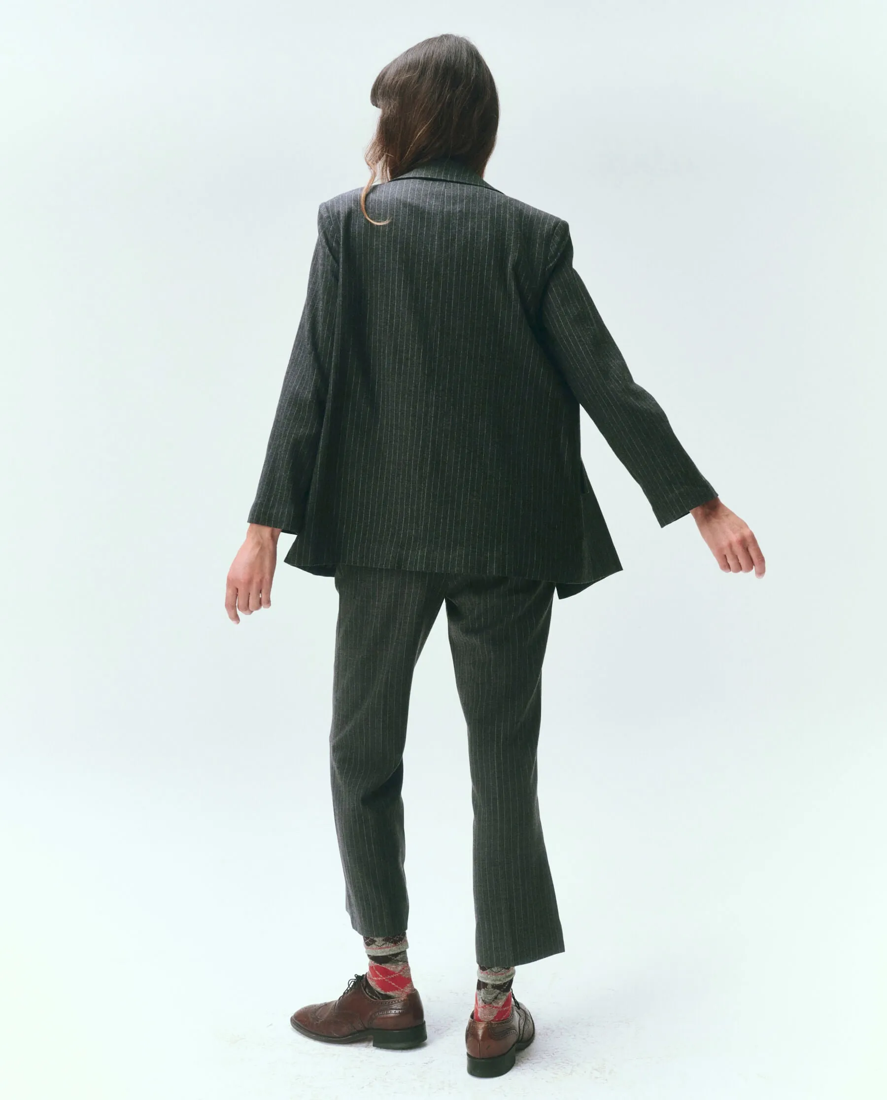 The Shlumpy Blazer. -- Gray Pin Stripe