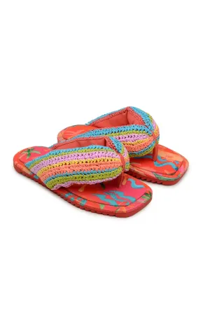 Toucans Puffy Crochet Flip Flop