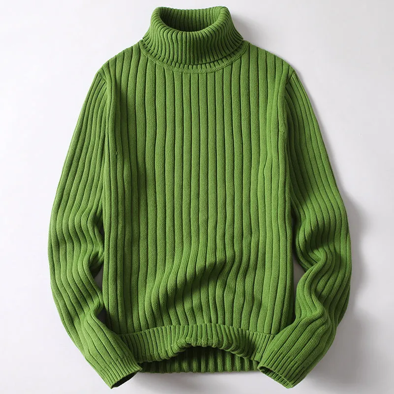 Trend4us Unisex Ribbed Knit Turtleneck Sweater