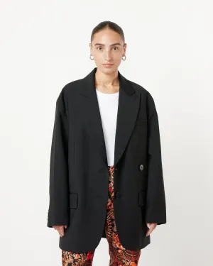 Tropical Wool Liam Blazer in Black