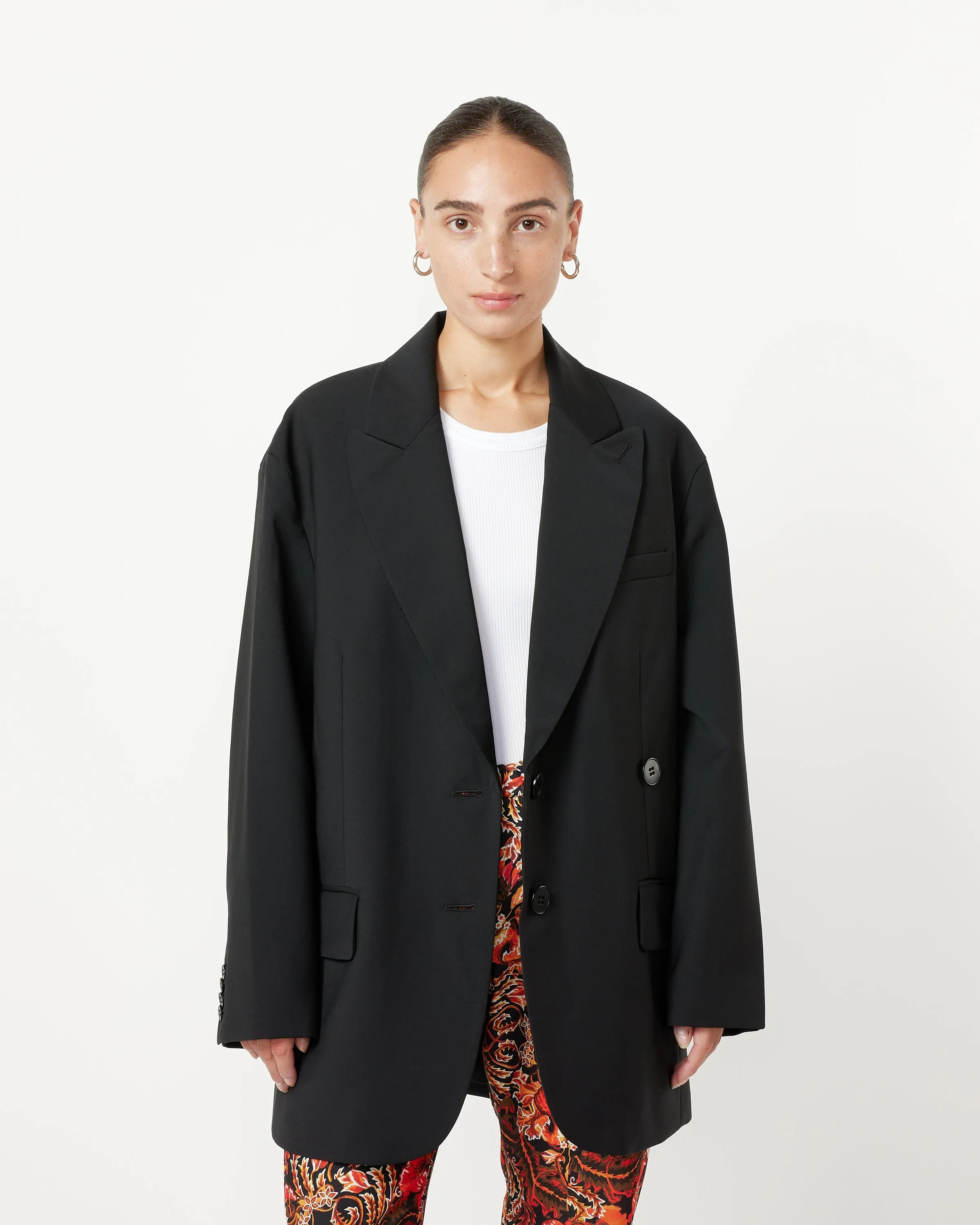 Tropical Wool Liam Blazer in Black
