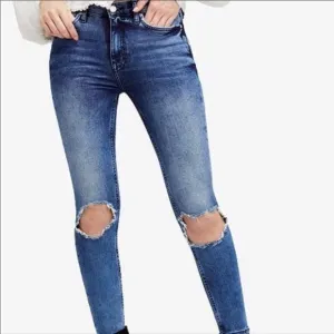 Women's Mid Rise Distressed Denim Jeans by Free People
