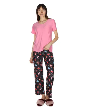 Women's Sweater Cats Two Piece PJ Set in a Bag