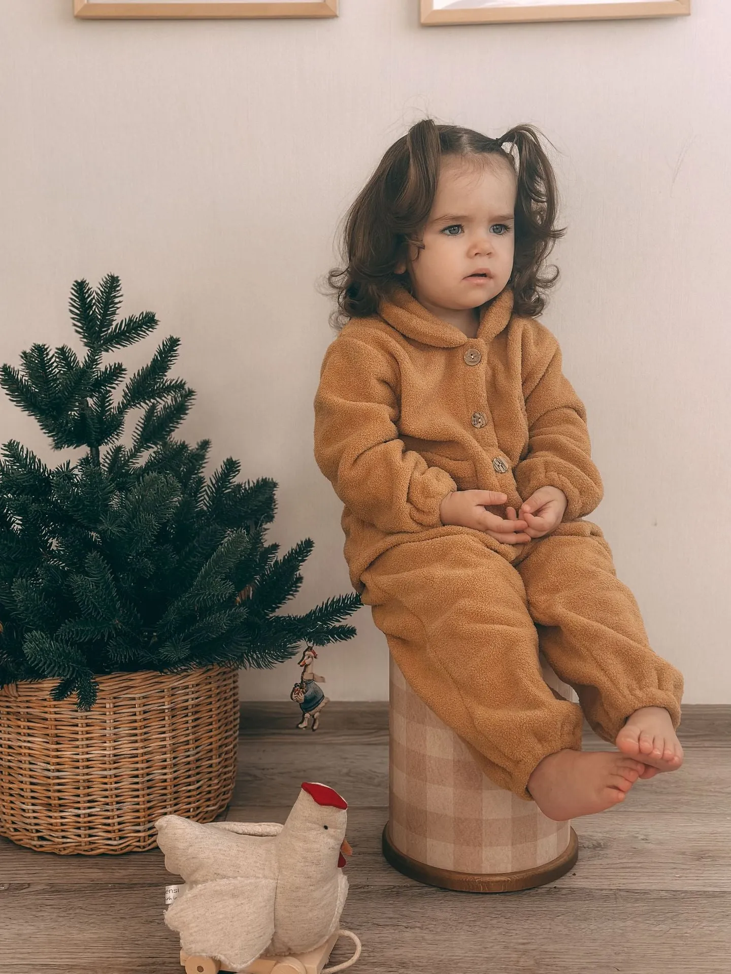 Woodland Embroidered 2-Piece Fleece Suit